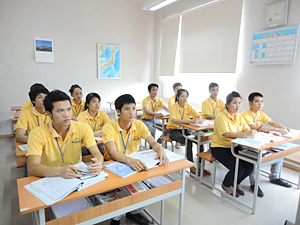 日本語教育を受けるベトナム人技能実習生