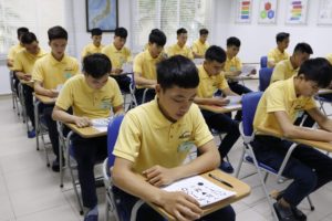 試験中の様子