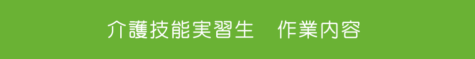 介護技能実習生　作業内容